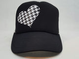 Houndstooth Heart Trucker Hat