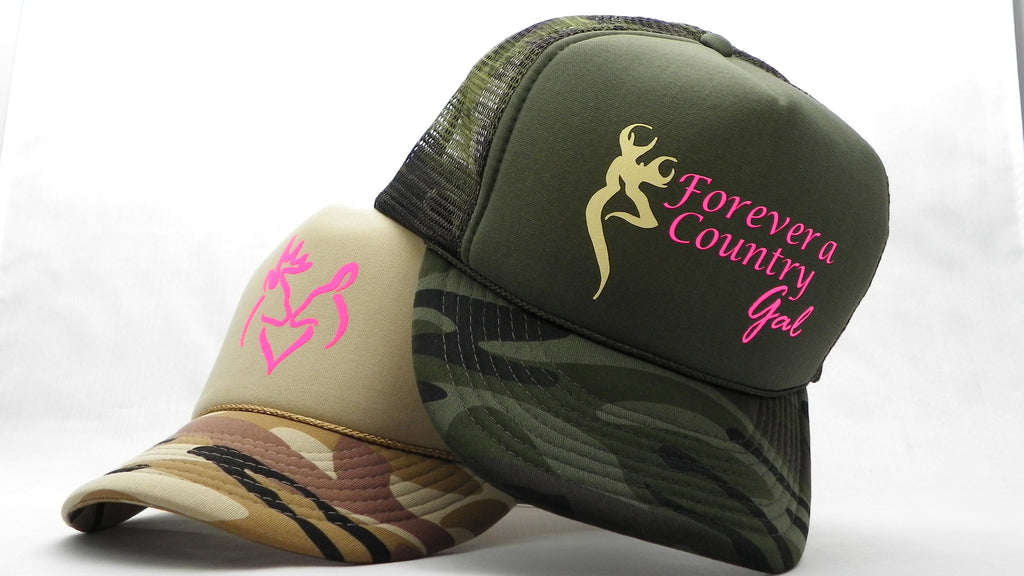 Hey...for all you hunting, glamping or just relaxing country gals out there, these are the perfect truckers for you!