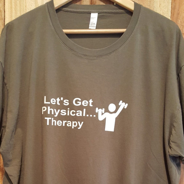 Let's Get Physical Tee - Army Green-Xlarge - Sweet or Spicy Apparel - 1