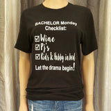 BACHELOR Monday Checklist Tee - Vintage Black - Small - Sweet or Spicy Apparel - 1