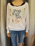 Pop Fizz Sip Kiss Off-Shoulder Tee -  - Sweet or Spicy Apparel - 2