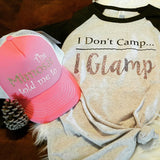 I Don't Camp...I Glamp Baseball Tee -  - Sweet or Spicy Apparel - 4
