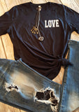 LOVE Distressed Tee