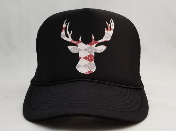Argyle Deer Head Trucker Hat