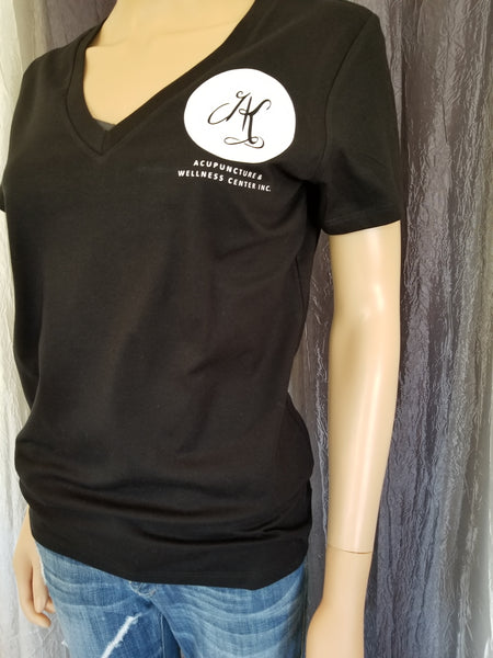 AK Acupuncture Deep V-Neck Tee