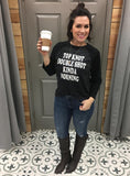 TOP KNOT DOUBLE SHOT KINDA MORNING Baseball Tee