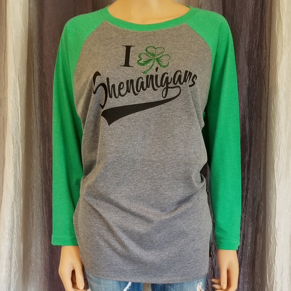 I Love Shenanigans Baseball Tee