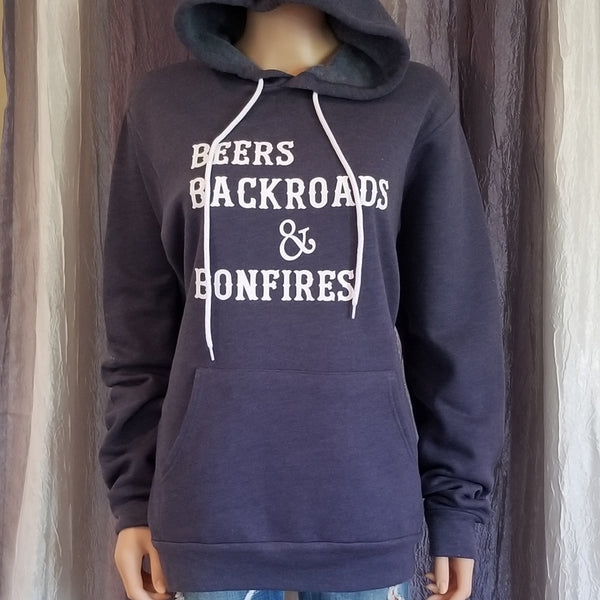 BEERS, BACKROADS & BONFIRES Hoodie Sweatshirt