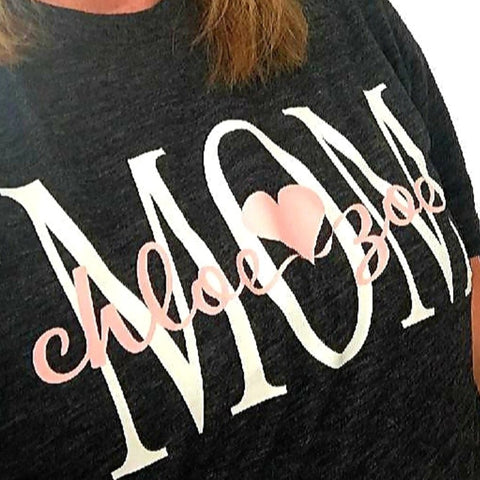 MOM (kids names added per request) Tee
