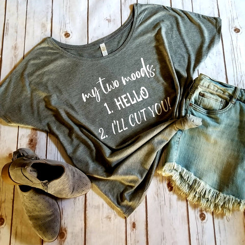 My two moods Women's Slouchy Tee