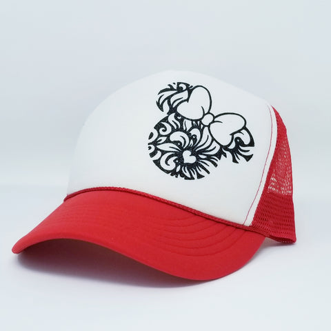 Mini Mouse Glitter Symbol Trucker Hat