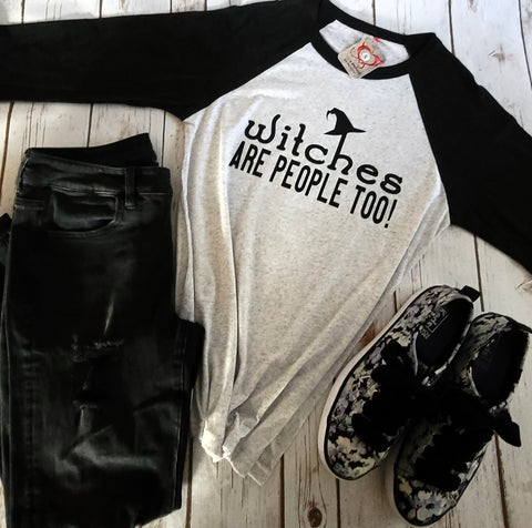 Witches Are People Too Baseball Tee
