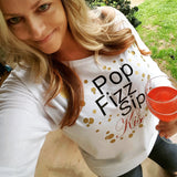 Pop Fizz Sip Kiss Off-Shoulder Tee -  - Sweet or Spicy Apparel - 3