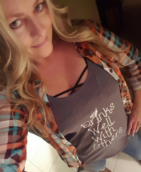 Drinks Well With Others Tank -  - Sweet or Spicy Apparel - 4