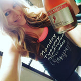 Monday, Champagne Racerback Tank