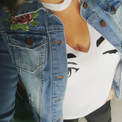 Marilyn Eyes Cut V-Neck Tank