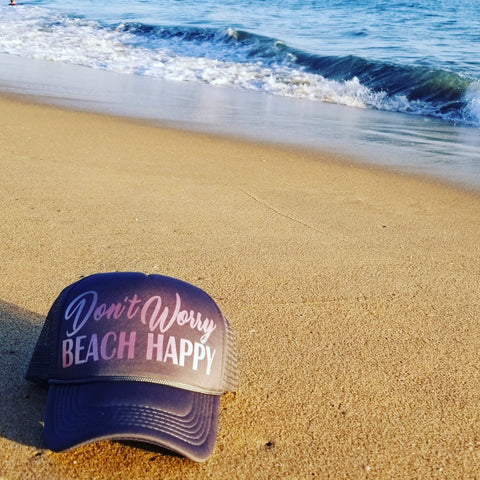 Don't Worry BEACH HAPPY Trucker Hat