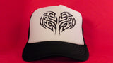 Tribal Tree of Life Trucker Hat - Black Hat with Grey Face - Sweet or Spicy Apparel - 5